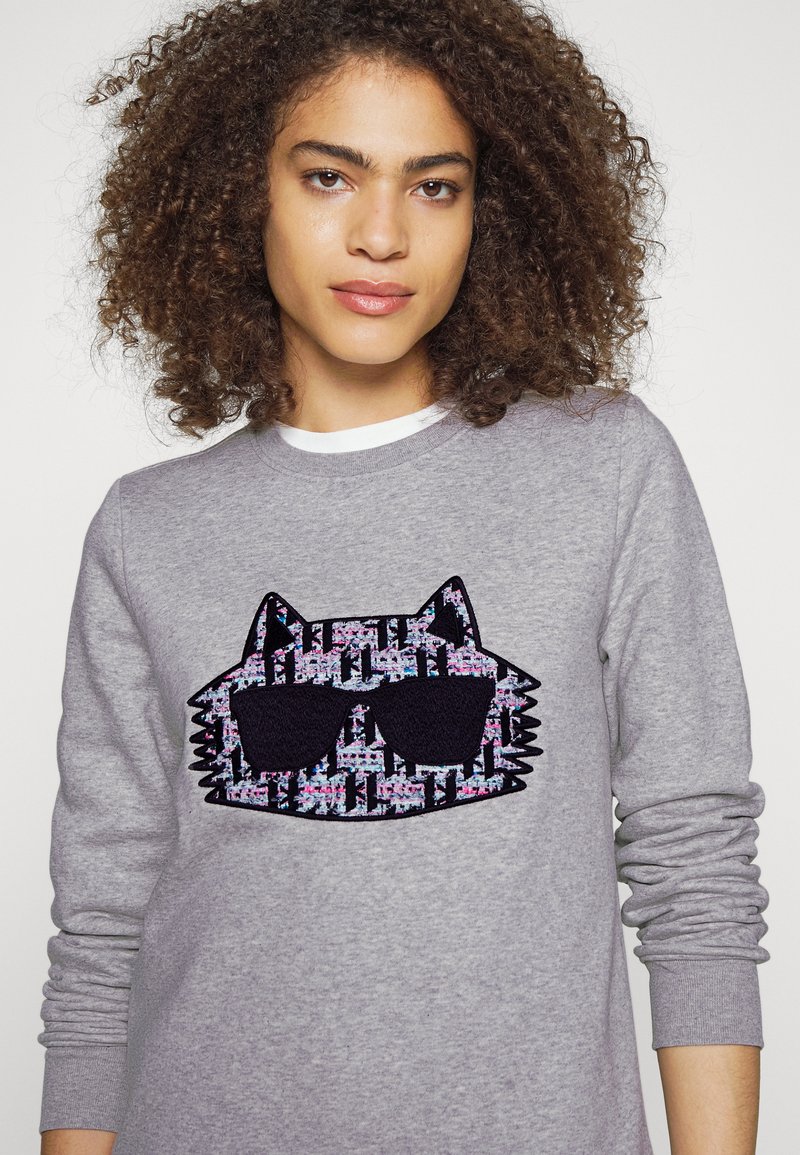 KARL LAGERFELD BOUCLE CHOUPETTE - Sweatshirt - grey melange/grey -  Zalando.ie