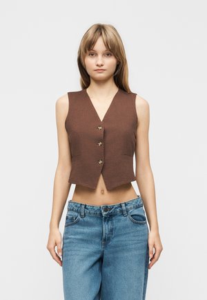 Vero Moda VMCAIA VEST  - Vest - chocolate martini