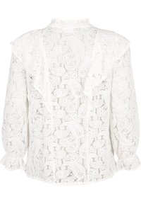 Zizzi MIT RÜSCHENDETAIL - Blúzka so zapínaním na gombíky - snow white