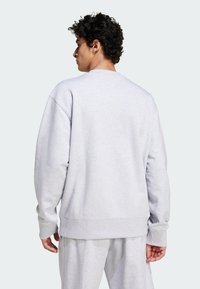 Felpa grigia con maniche lunghe, polsini e orlo a coste. Tessuto morbido, vestibilità rilassata e dettagli di design minimali. Cuciture visibili sulle cuciture.