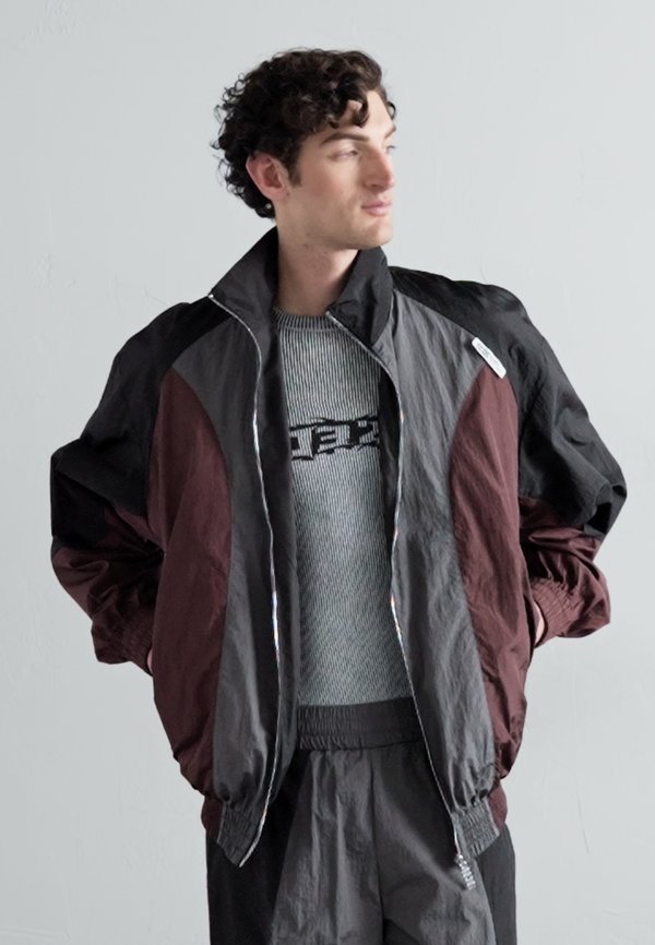 COLOR BLOCK OVERSIZED JACKET - Summer jacket - bordeaux4