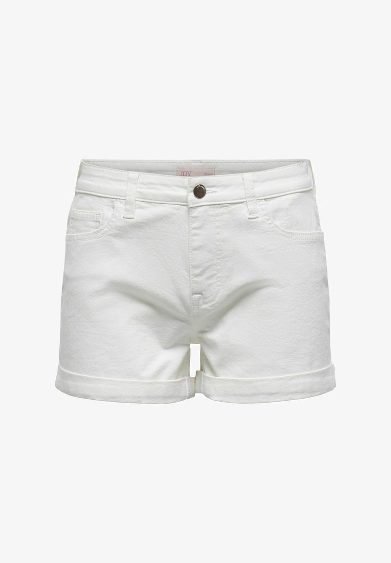 JDY MOON FOLDUP MIX - Shorts vaqueros - weiß
