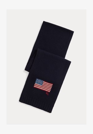 Polo Ralph Lauren FLAG KNIT WOOL BLEND SCARF - Sjal - collection navy