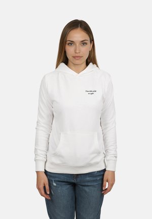 FREU DICH - Sweat à capuche - offwhite