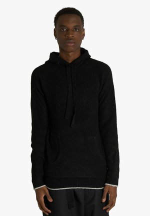 PULLOVER - Felpa con cappuccio - black