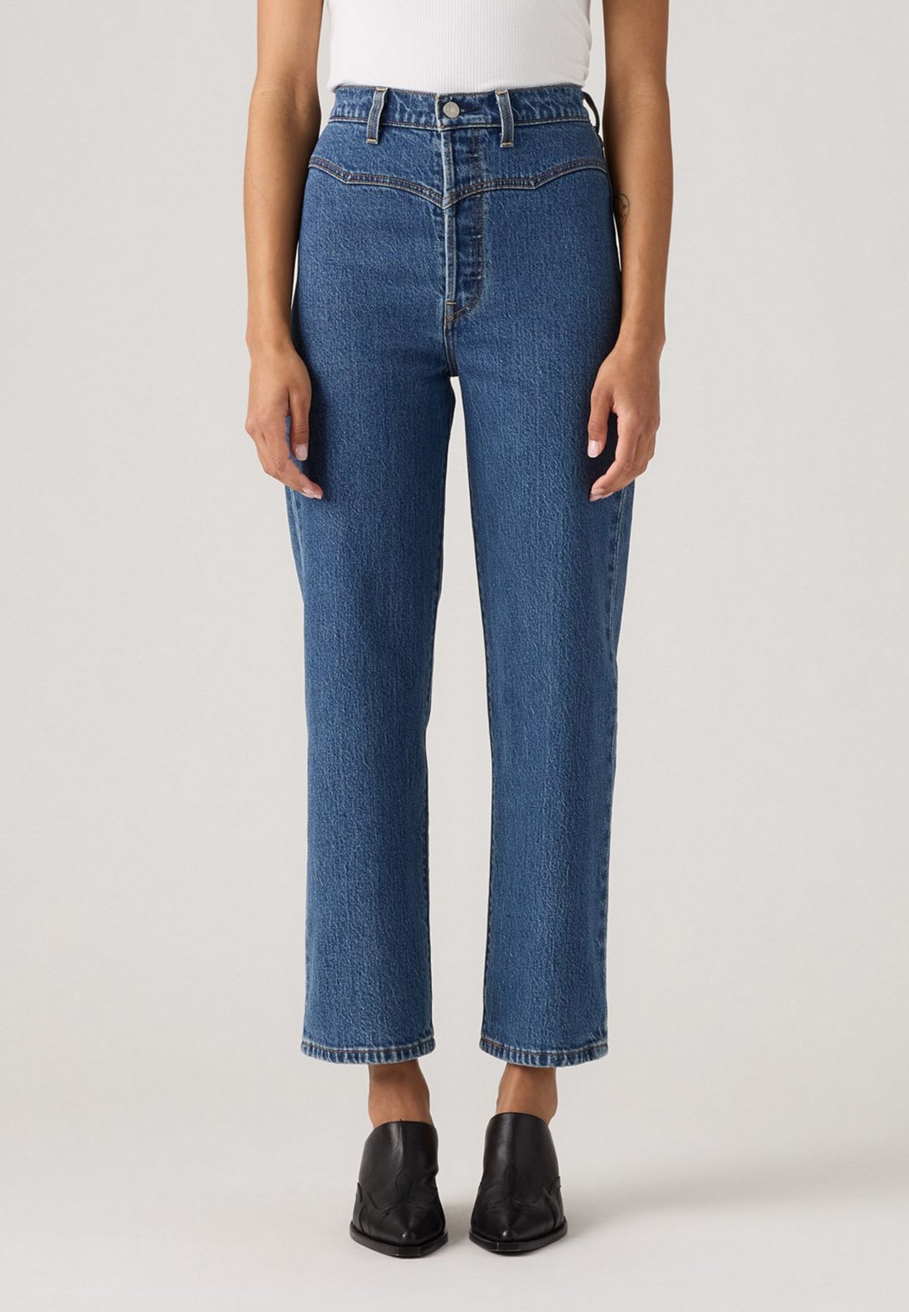 Jean Droit Femme Levi's Low Rise - Taille Basse - Taille W27 L34 - Bleu Délavé - Occasion Très Bon état