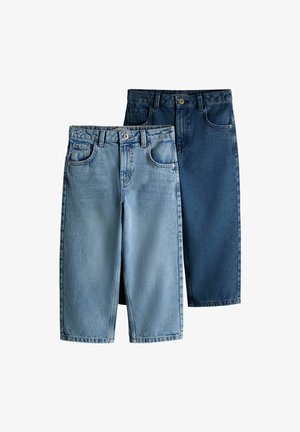 THE SET, 2 PACK BAGGY FIT JEANS UNISEX - Laisvo kirpimo džinsai - blue denim