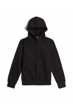 HOODED ZIPP REGULAR - Felpa con zip - dk black