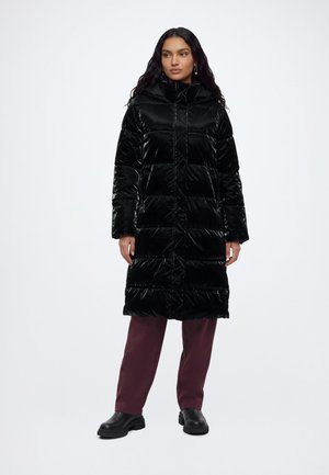 ONLY, ONLBERGEN SHINY LONG COAT - Зимно палто - black