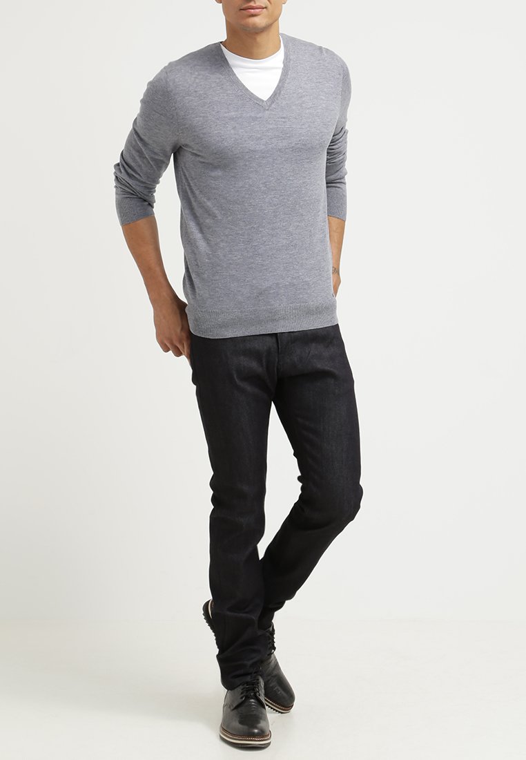 OLYMP Level Five V NECK  - Strickpullover - grau