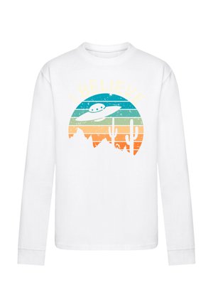 I BELIEVE UFO ALIEN SUNSET - Long sleeved top - weiß
