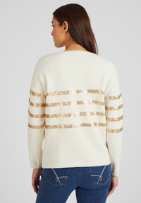 Damart RAYÉ À SEQUINS  - Maglione - ecru rayé