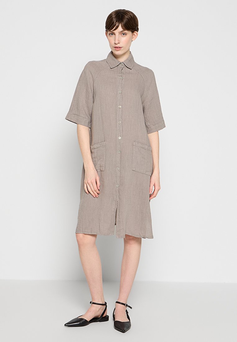 Le Monde du Lin Blousejurk taupe Le Monde du Lin Blousejurk taupe