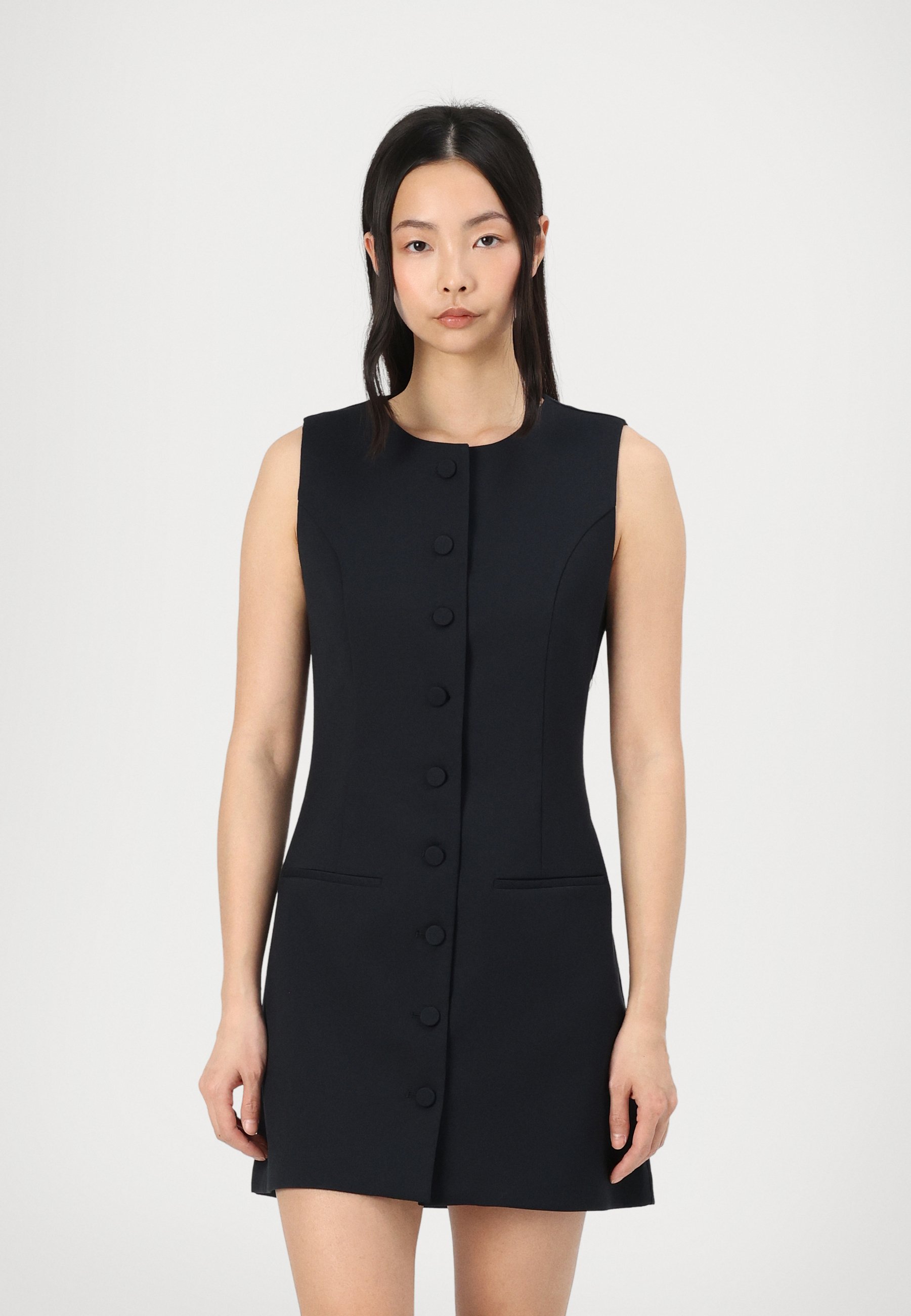 knee length dresses for ladies Ladylike Black Halter Vest Dress main image 1