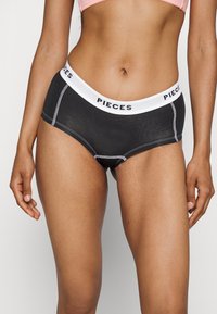Pieces PCLOGO LADY 4 PACK - Calças - grape wine/black/bright white/rose violet