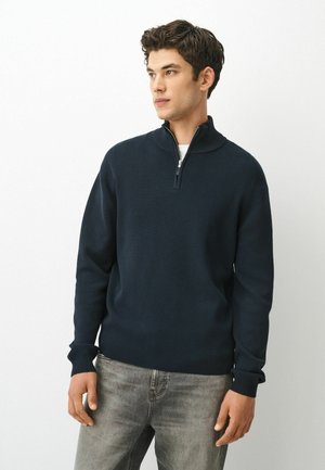 Next, REGULAR FIT - QUARTER ZIP JUMPER - Strickpullover - navy blue