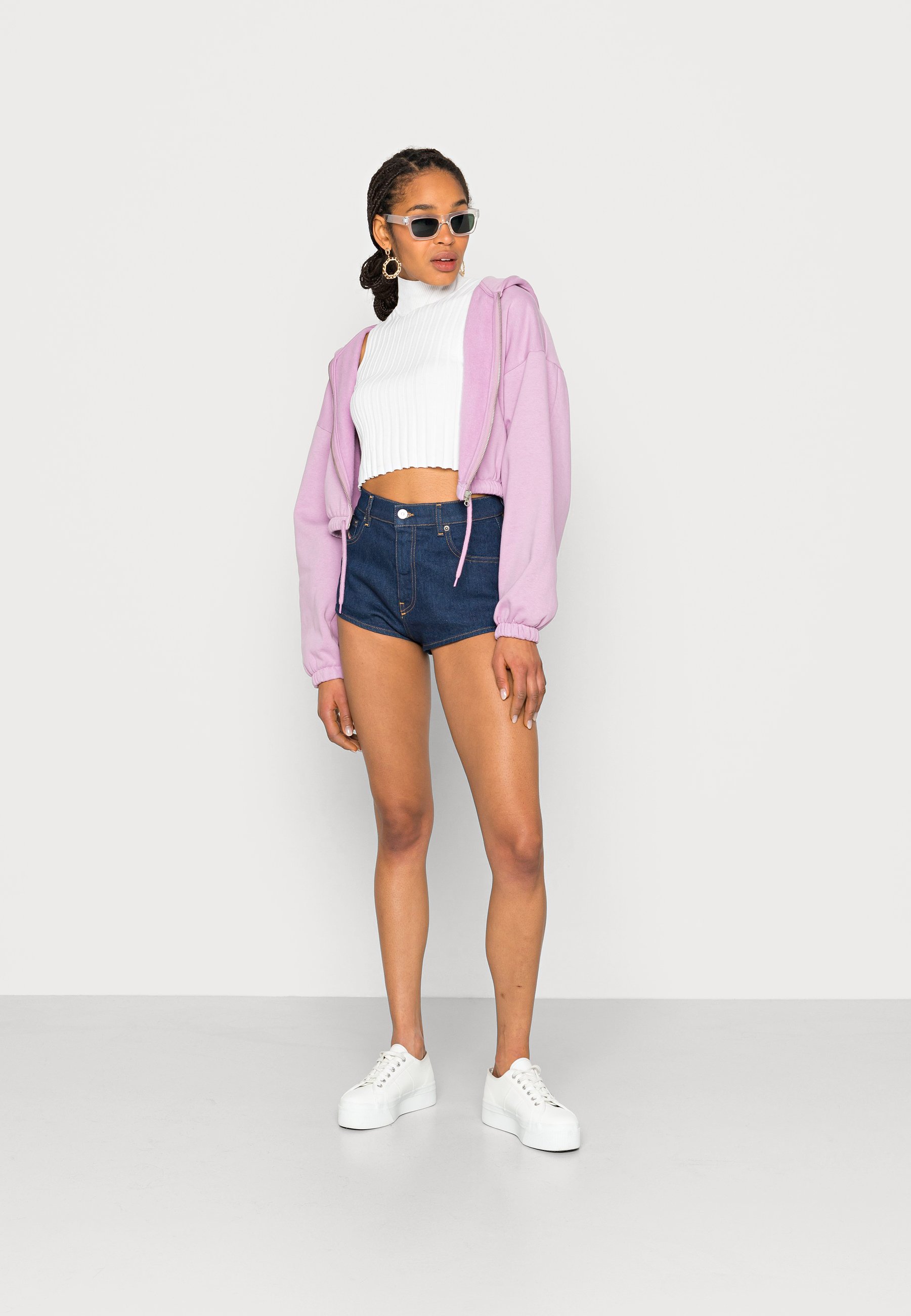 denim shorts denim jacket