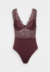 ONLCHLOE GLITTER - Body / Bodystocking - winetasting/silver-coloured