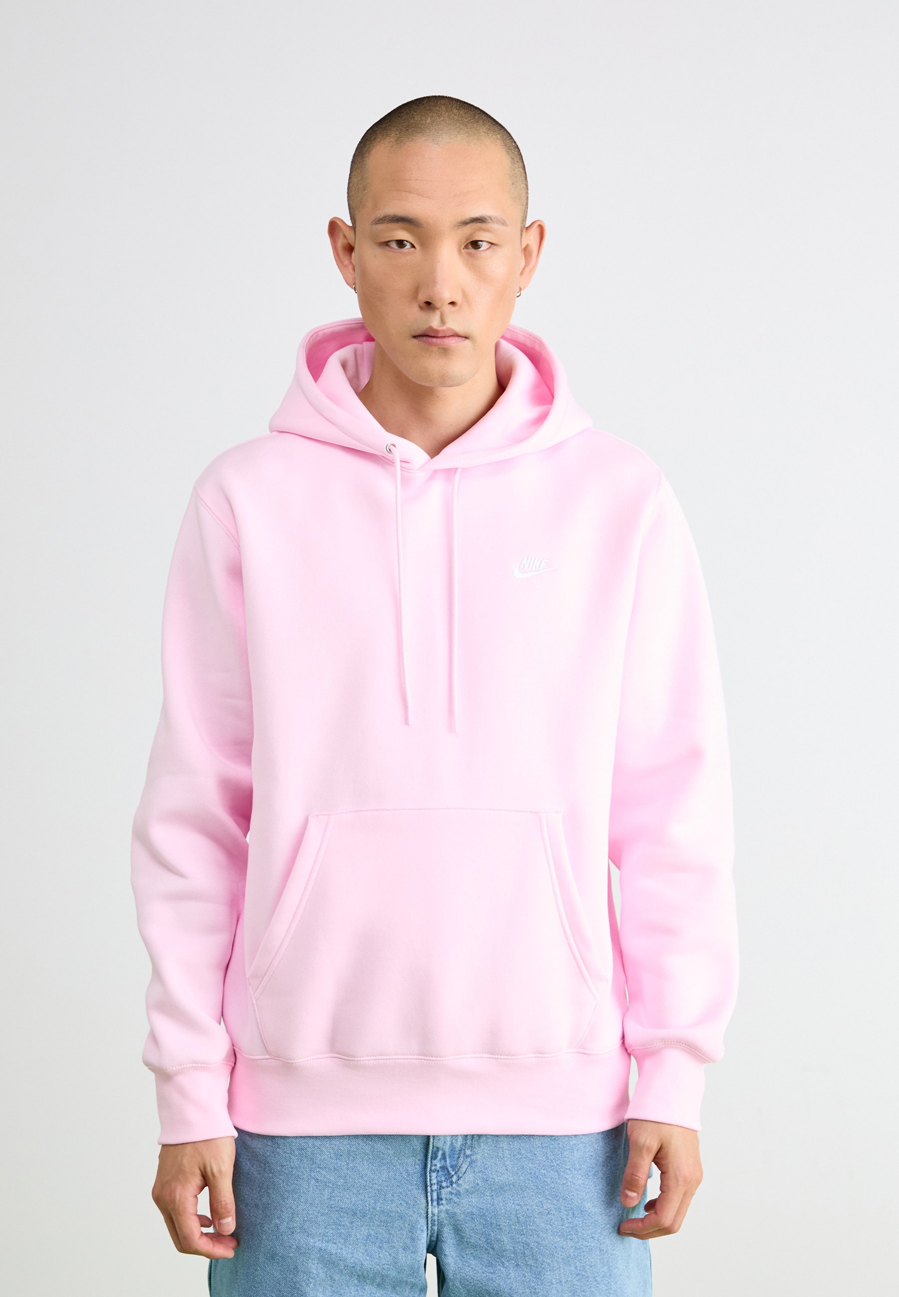 Nike Sportswear CLUB HOODIE Sweatshirt pink foam/white/rosa
