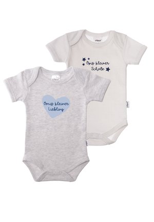 2 PACK - Body - grau melange /grau gestreift