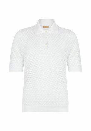 Falconeri, OPENWORK DIAMOND STITCH - Poloshirts - white