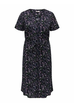 Jurk - mottled dark blue