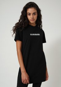 Napapijri S-BOX LONG - T-shirt con stampa - black 041