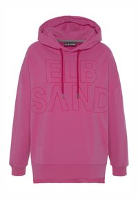 Felpa con cappuccio rosa con grande logo tonale "ELBSAND", tasca frontale a marsupio e polsini a coste. Realizzata in tessuto morbido e traspirante.
