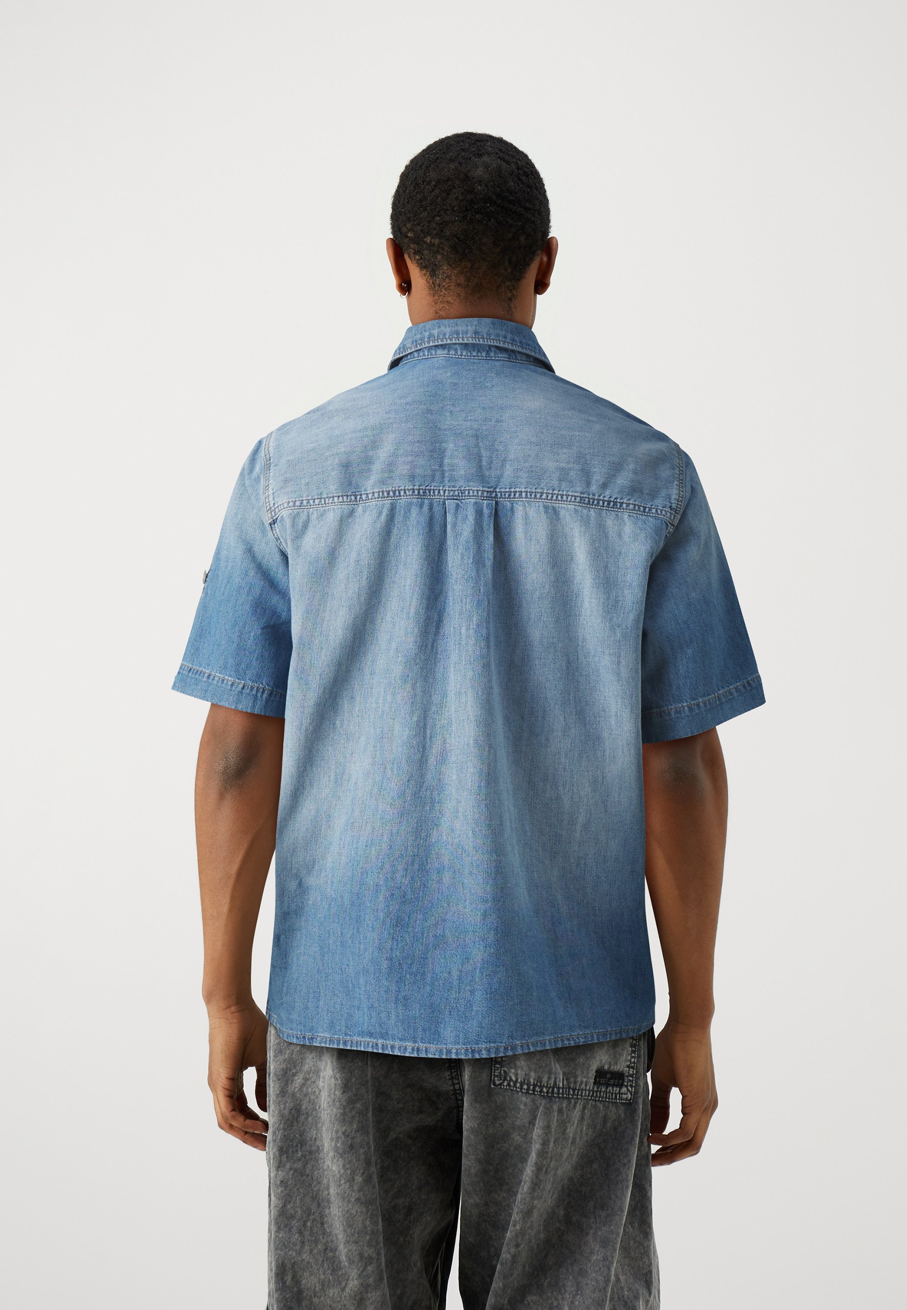 G-STAR SLANTED DOUBLE POCKET - Shirt - sun faded thames/blue