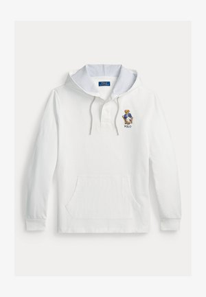 Polo Ralph Lauren, POLO BEAR HOODED RUGBY - Φούτερ με κουκούλα - white