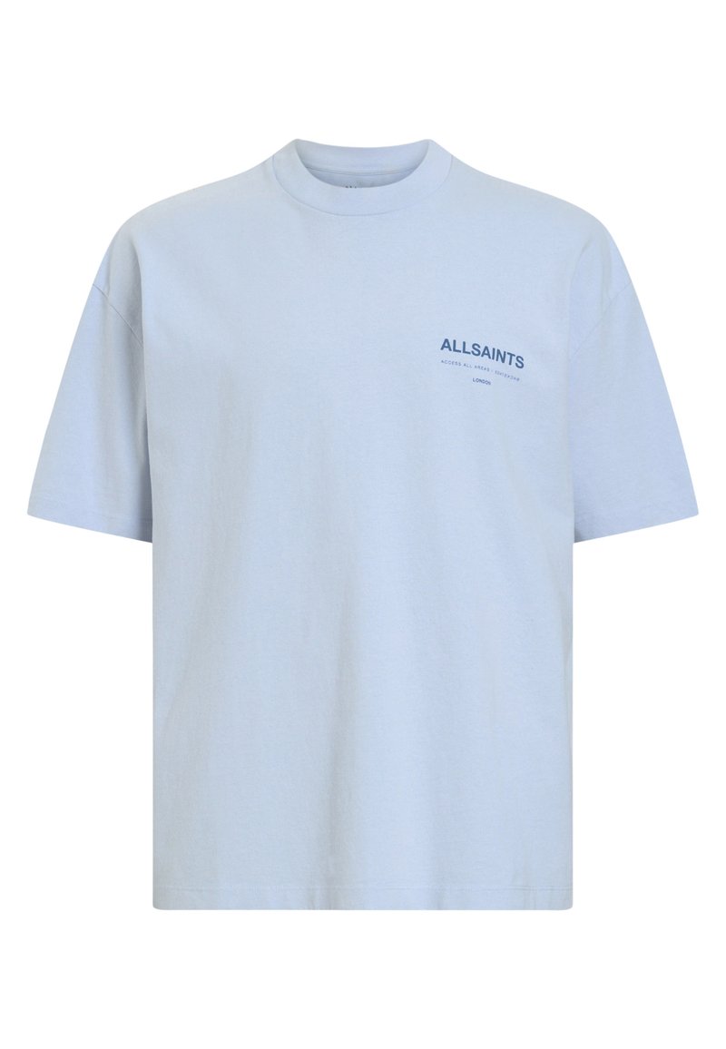 AllSaints ACCESS CREW - Print T-shirt - bethel blue/light blue ...