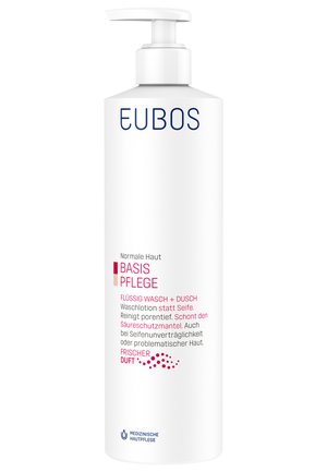 BASIS PFLEGE FLÜSSIG WASCH + DUSCH, ROT, DOSIERSPENDER - Body oil