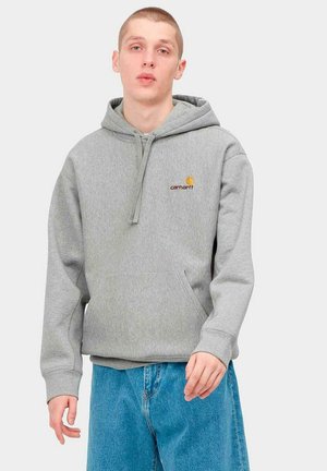 HOODED AMERICAN SCRIPT - Kapuzenpullover - grey heather