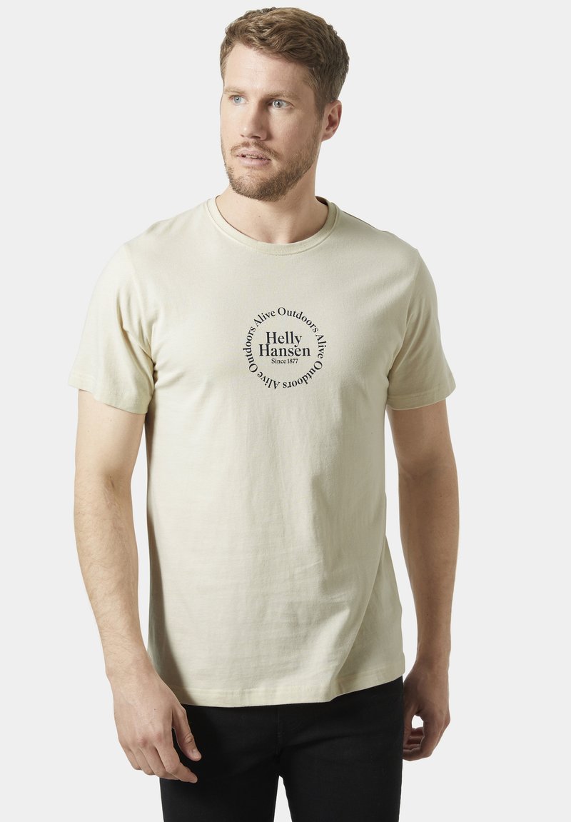 Helly Hansen CORE GRAPHIC - Camiseta estampada - cream