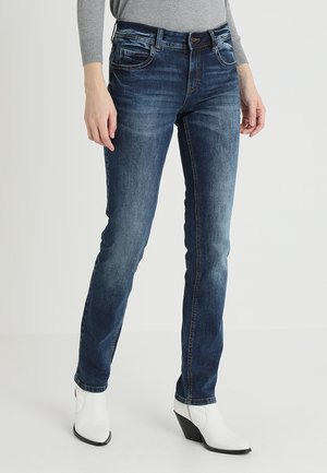 ALEXA - Straight leg jeans - mid stone wash denim blue