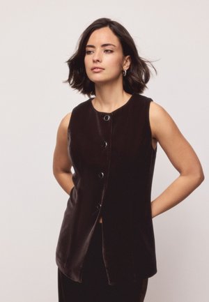 TALL FIT - Bodywarmer - chocolate brown matte