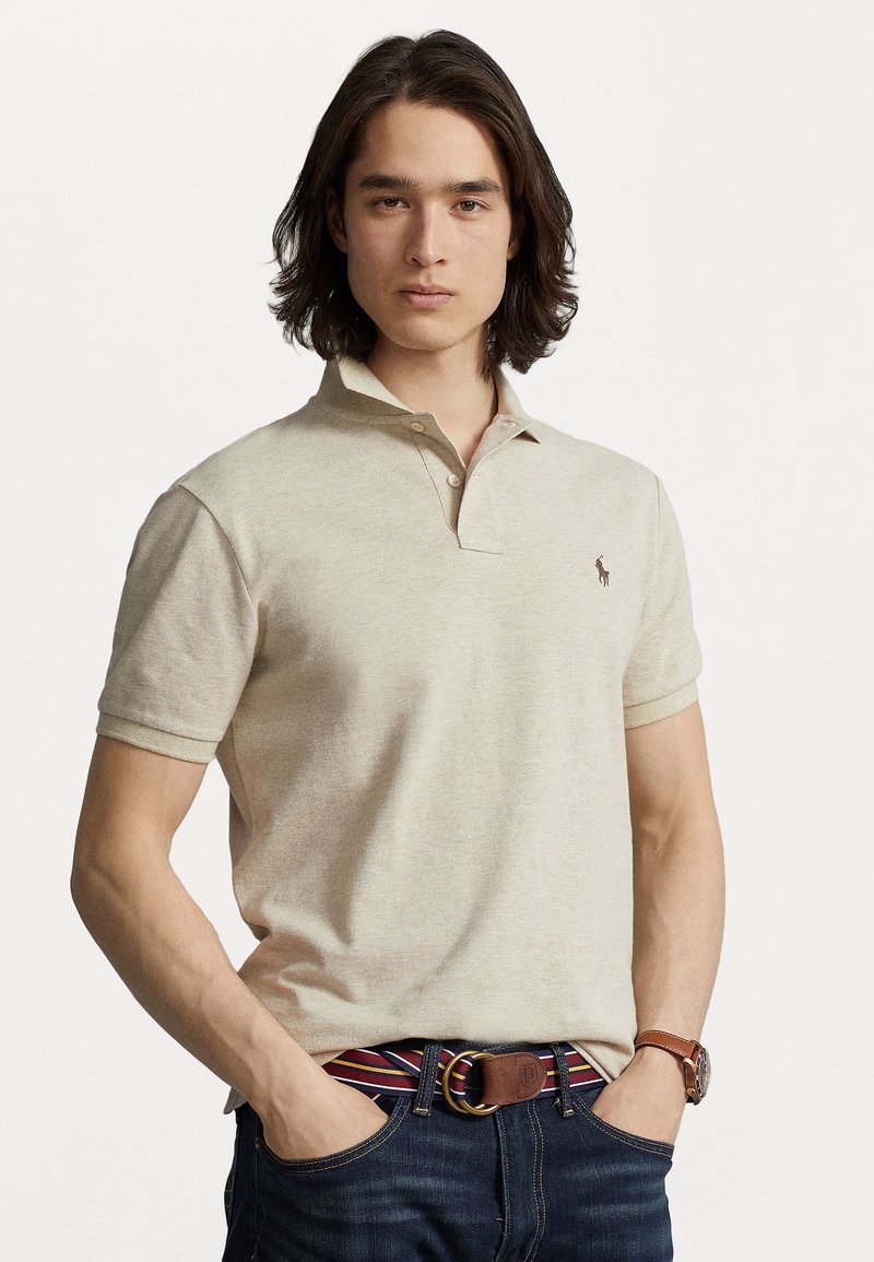 Ralph Lauren POLO RALPH LAUREN CUSTOM FIT short sleeve polo shirt men's size L cotton Beige type Vintage Second Hand