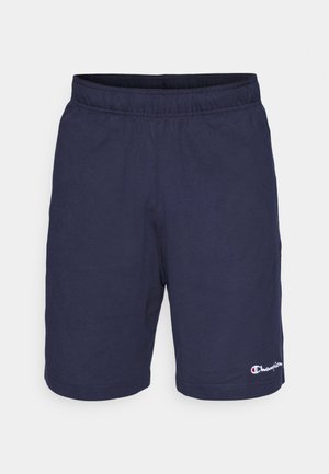 Shorts deportivos en color navy hechos de una tela suave, con una cinturilla elástica y un pequeño logo de Champion en la parte inferior derecha.