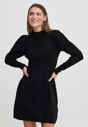 BYNONNINA - Svetríkové šaty - black