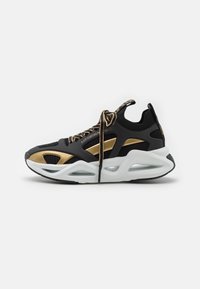 EA7 Emporio Armani - INFINITY CAGE UNISEX - Trainers - triple black/gold Thumbnail Image 1