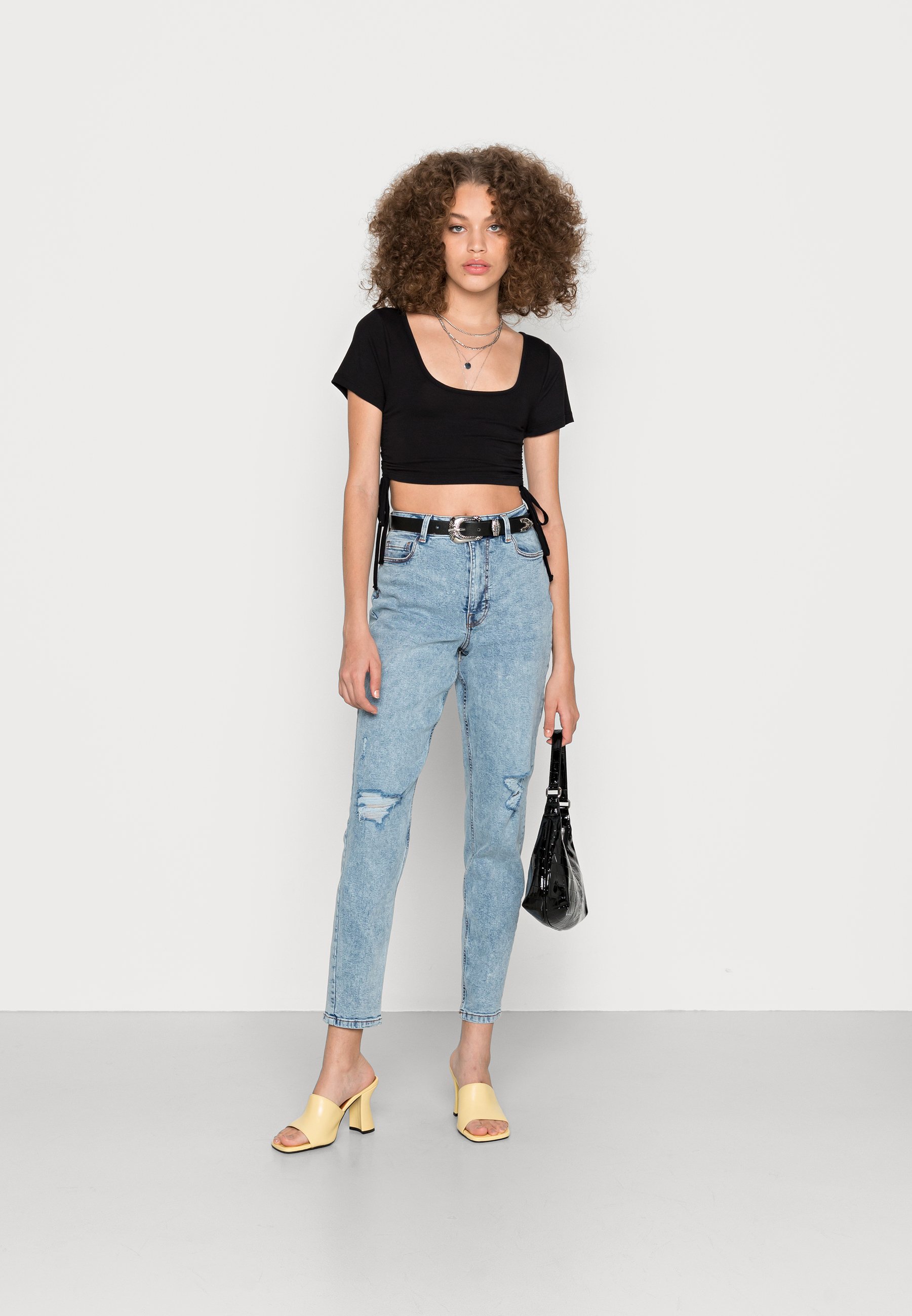 Pieces Jeans a sigaretta - light blue denim/carta da zucchero - Zalando.it