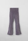 FLARE COZY - Tygbyxor - dark raisin taupe grey