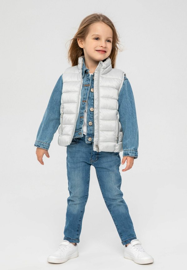 PADDED PUFFER GILET - Weste - silver