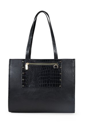 CON TACHAS - Bolso de mano - black