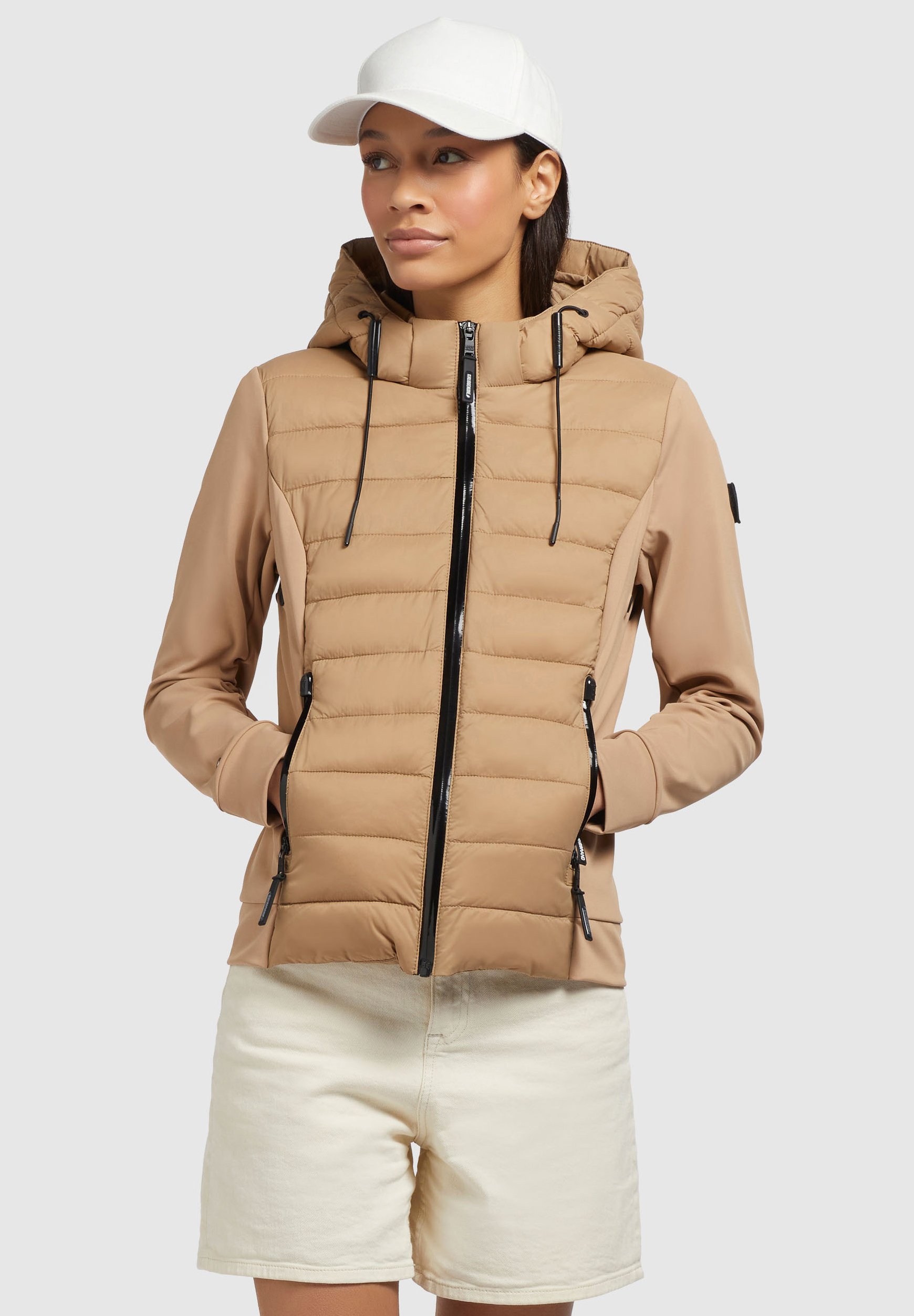 Produktbild von Leichte Steppjacke Damen: Warm Outdoor Winter Herbst Daunenjacke Puffer Jacke Günstig Leicht Elegant Outdoor Hybrid Jacke Steppjacke Lang Mit Kapuze Übergangsjacke Winterjacke