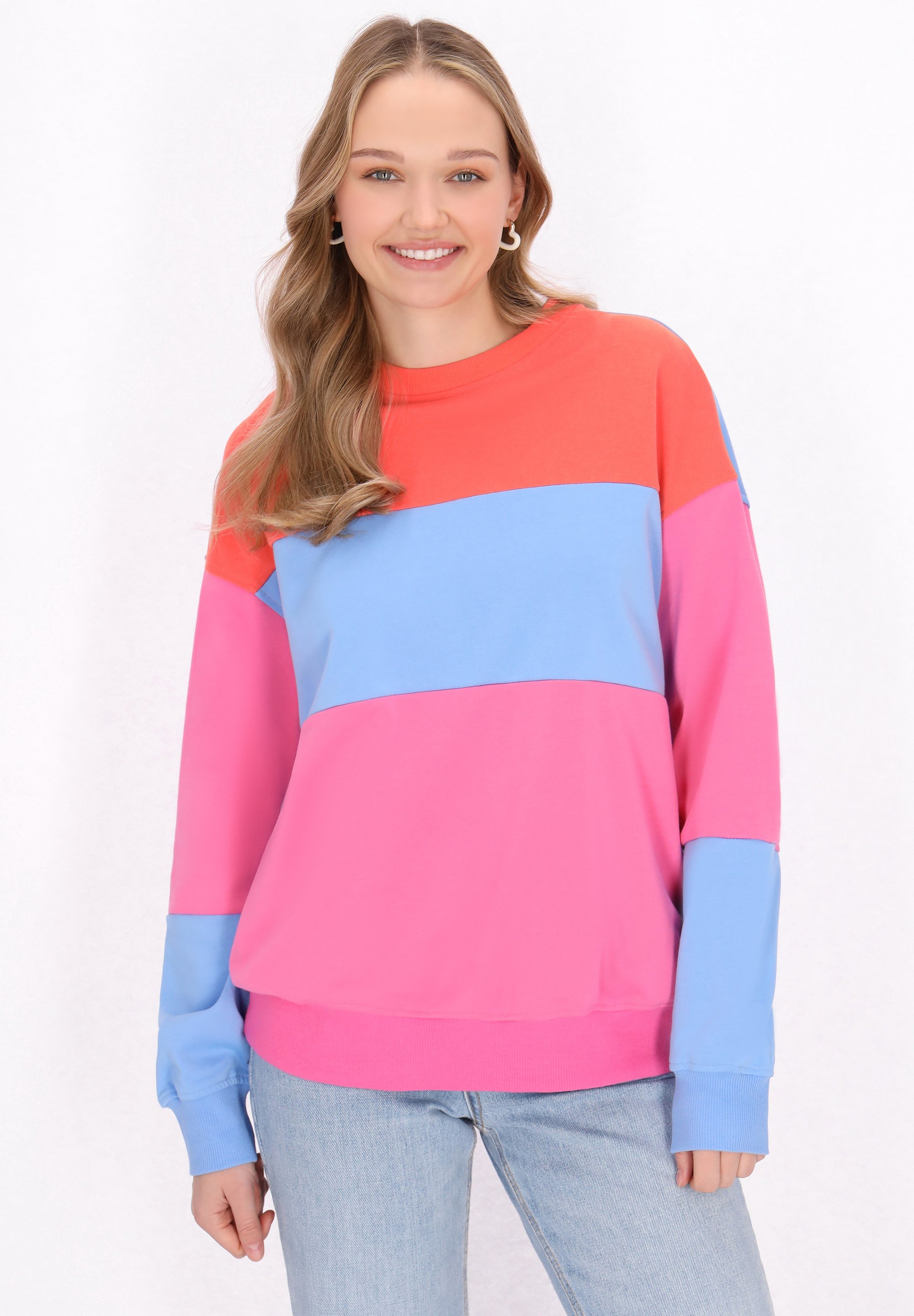myMo Sweatshirt pink blue multicolor/pink Zalando