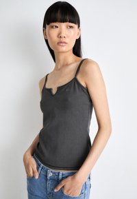 Tommy Jeans NECKLINE - Top - black