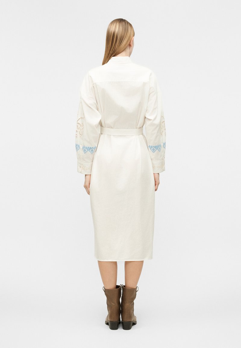 max mara white shirt dress Belted cotton poplin shirt dress in white - Max Mara