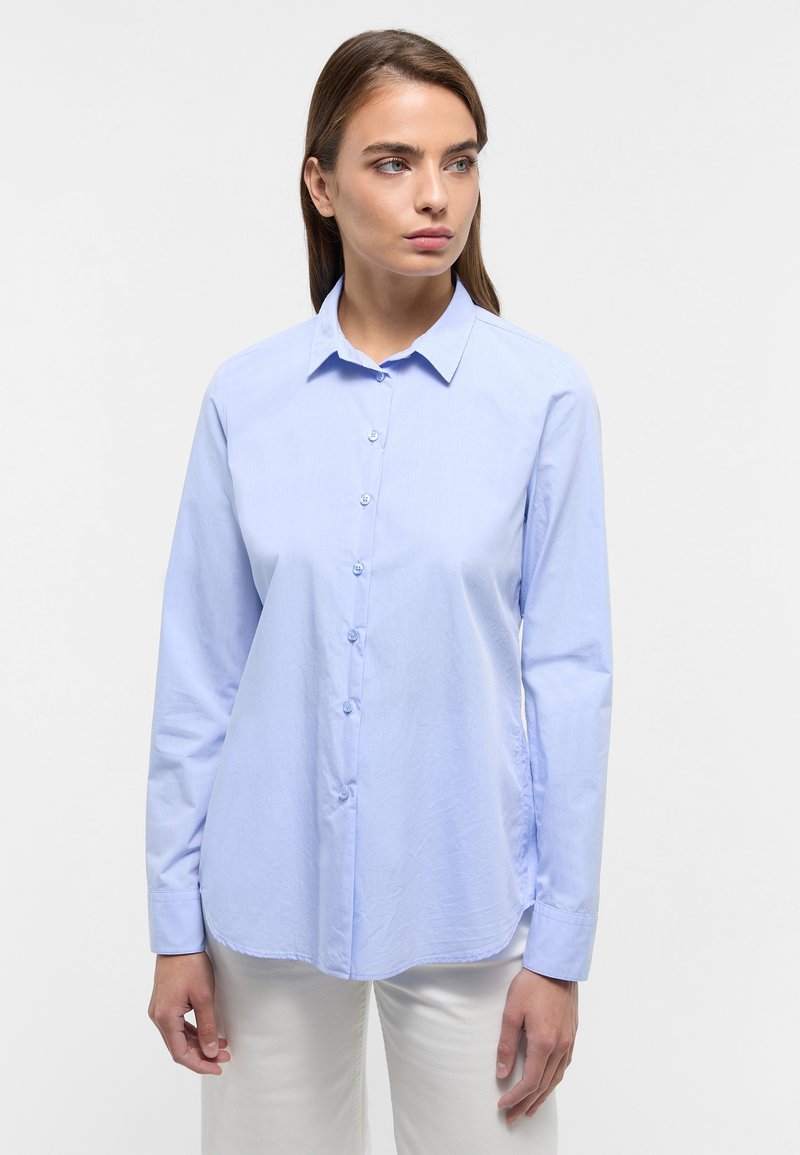 Eterna Men’s Structured Slim Fit Shirt - White Non-Iron 100% Cotton Dress Shirt