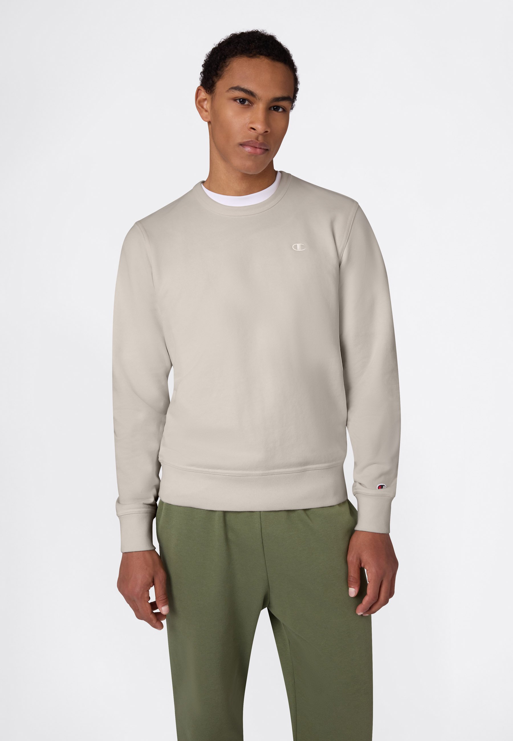 Champion CREWNECK ICONS TONAL - Sweatshirt - stone - Zalando